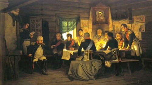 Рис. 31. Военный совет в Филях (худ. А.Кившенко)